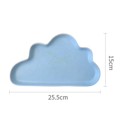 AYC Cloud Rain Plate Breakfast Plate Matt Snack Plate Novel Cute Dish Dinnerware Kid Children Baby