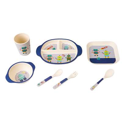 AYC Eco-friendly Bamboo Fiber Biodegradable Kids' Dinnerware Set