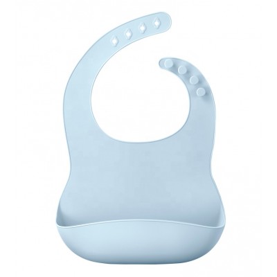 Hot selling Wholesale Food Grade Waterproof Silicone Baby Feeding Bibs Manufacturer